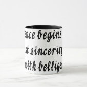 Geduld beginnt und endet mit tasse (Zentrum)