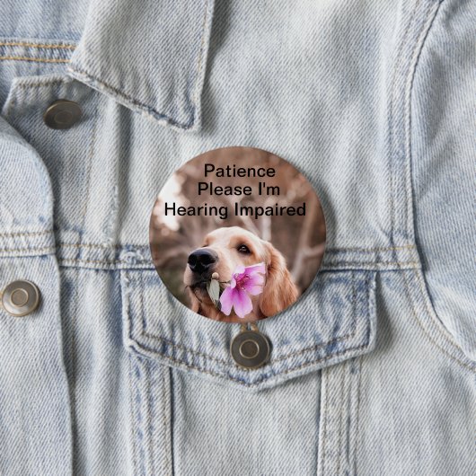 Geduld bitte Hörstörungen Button (Beispiel)