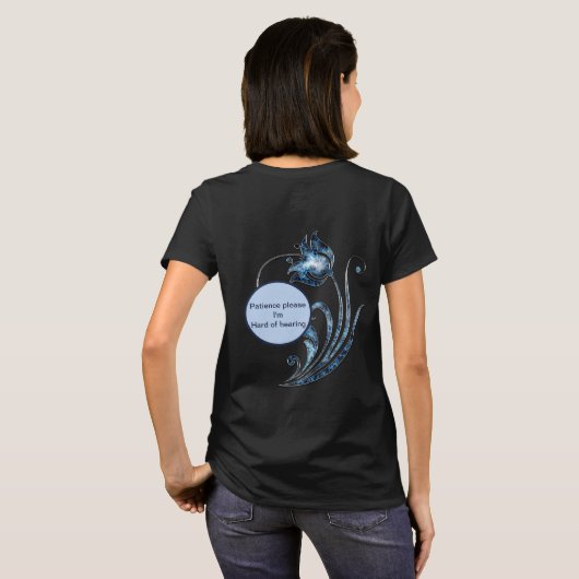 Geduld bitte Im stark der Anhörung T-Shirt (Schwarz voll)