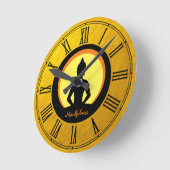 Geduld & Buddha Goldene Meditation / Buddhismus Runde Wanduhr (Winkel)