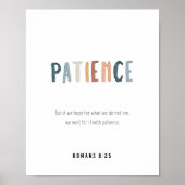 Geduld die Frucht des Spirituosenplakats Poster (Vorne)