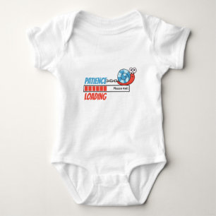 Geduld   Funny Snail Säugling Dusche Party Baby Strampler