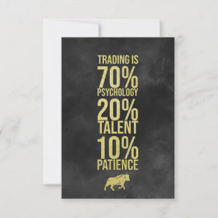 Geduld für Investor Trading Talent Dankeskarte