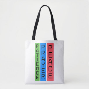 Geduld Gebet Friede - Christlich Inspiration Ar Tasche