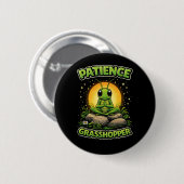 Geduld Heuschrecke Button (Vorne & Hinten)