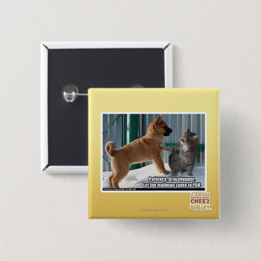 Geduld, Heuschrecke Button (Vorne & Hinten)