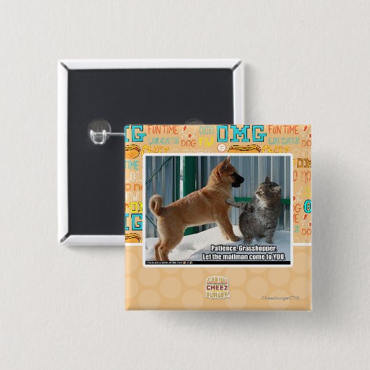 Geduld, Heuschrecke Button (Vorne & Hinten)