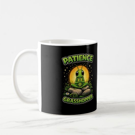 Geduld Heuschrecke Kaffeetasse (Links)