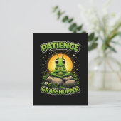 Geduld Heuschrecke Postkarte (Stehend Vorderseite)