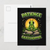 Geduld Heuschrecke Postkarte (Vorne/Hinten)
