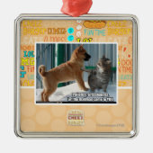 Geduld, Heuschrecke Silbernes Ornament (Vorne)