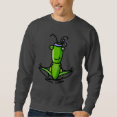 Geduld, Heuschrecken-meditierendes Sweatshirt (Vorderseite)