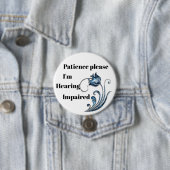 Geduld: Ich hörgeschädigt Button (Beispiel)