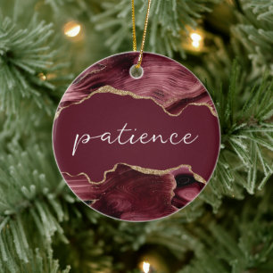 Geduld inspirierender Achat-Weihnachtsschmuck Keramik Ornament