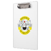 Geduld ist das wichtigste Multiside-Design auf ein Klemmbrett (Links)