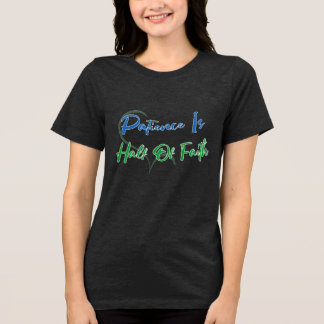 Geduld ist die Hälfte des Glaubens Spirituelles He Tri-Blend Shirt