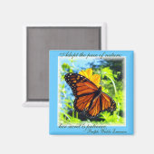 Geduld ist eine Tugend, Monarchmagnet Magnet (Vorderseite/Rückseite)