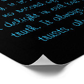 Geduld, Liebe ist nett. Es beneidet nicht, es tut. Poster (Ecke)