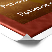 Geduld mit Gott Poster (Ecke)
