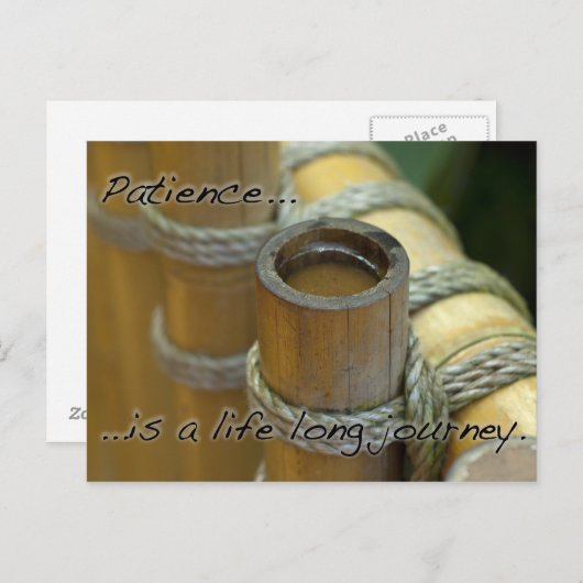 Geduld Postkarte (Vorne/Hinten)