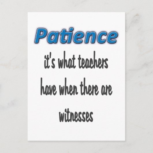 Geduld Postkarte (Vorderseite)