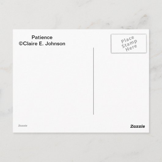 Geduld Postkarte (Rückseite)
