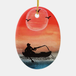 Geduld und Einsamkeit Keramikornament