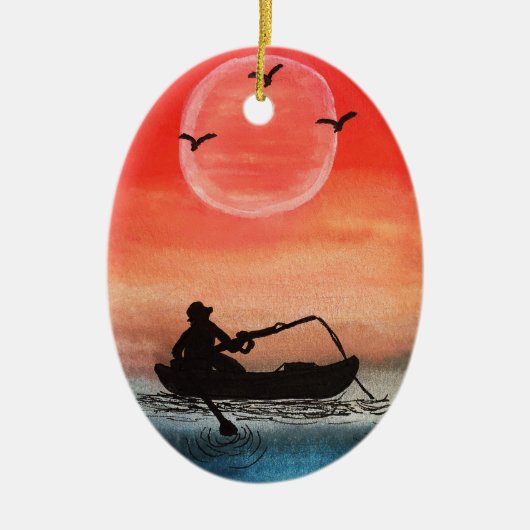 Geduld und Einsamkeit Keramikornament (Vorne)