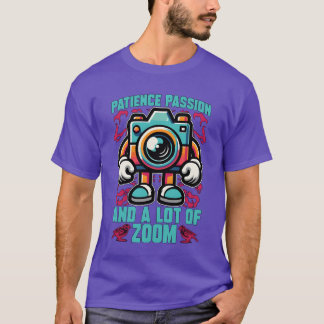 Geduld und Vogelbeobachtung der Vogelfotografie T-Shirt
