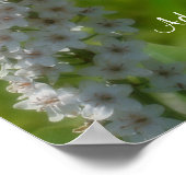 Geduld Zitat Weiße Blume Inspiration Poster (Ecke)