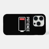 Geduldbatterie schwach  iPhone hülle (Rückseite (Horizontal))