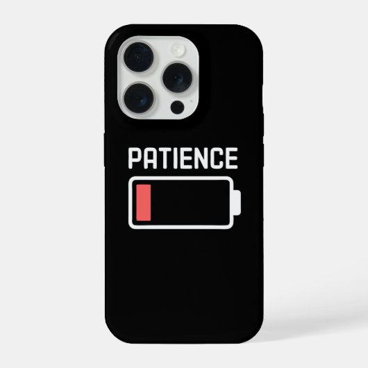 Geduldbatterie schwach  iPhone hülle (Rückseite)