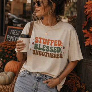 Geduldeter, Gesegneter, Unbekümmerter Thanksgiving T-Shirt