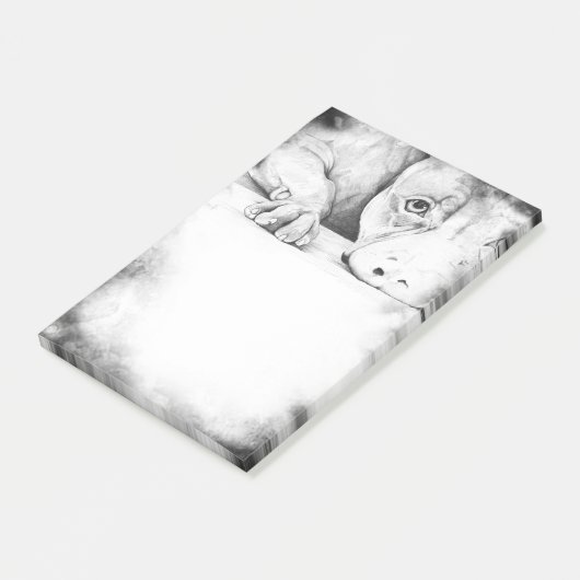 geduldig Gewartet Post-it Klebezettel (angewinkelt)