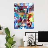 geduldig Gewartet Poster (Heimbüro)