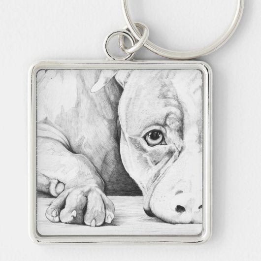 geduldig Gewartet Schlüsselanhänger (Vorne)