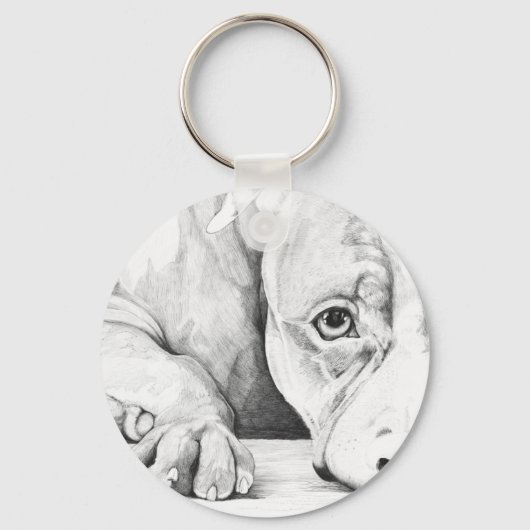 geduldig Gewartet Schlüsselanhänger (Vorderseite)