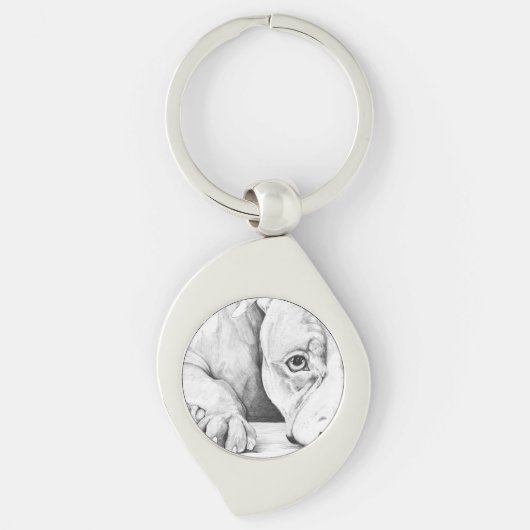 geduldig Gewartet Schlüsselanhänger (Vorderseite)