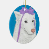 Geduldiger Eskie, eine profunde Keramikornament (Rechts)