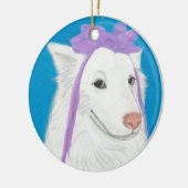 Geduldiger Eskie, eine profunde Keramikornament (Links)