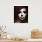 Geduldiges AI Fantasy Digital Art Print Portrait Poster (Küche)