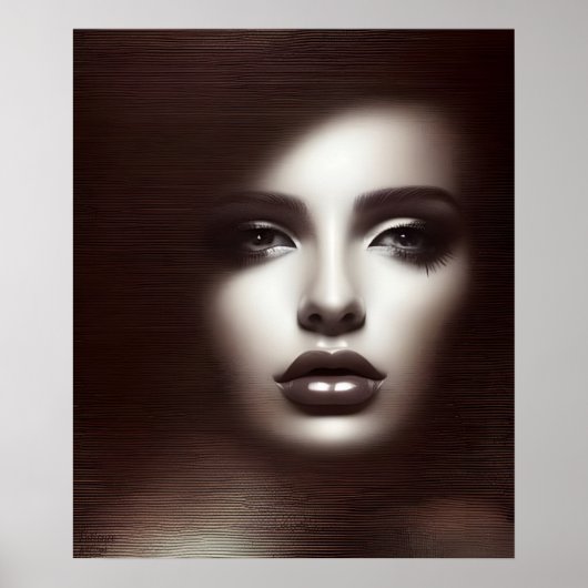 Geduldiges AI Fantasy Digital Art Print Portrait Poster (Vorne)
