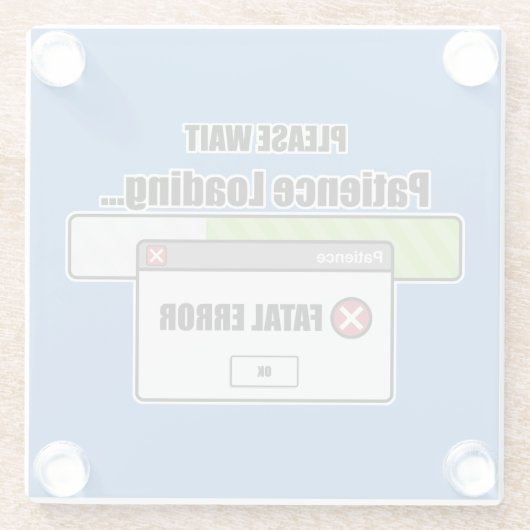 Gedulds-Laden Glasuntersetzer (Rückseite)