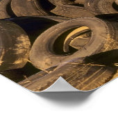 Gedumpte alte Reifen Poster (Ecke)