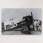 Gee Bee R-1 No.11 - Goldener Luftschiff Puzzle (Horizontal)