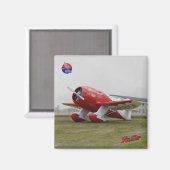 Gee Bee Super Sportster R-2 2 Zoll Square Magnet (Vorderseite/Rückseite)