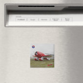 Gee Bee Super Sportster R-2 2 Zoll Square Magnet (In Situ (Geschirrspüler))