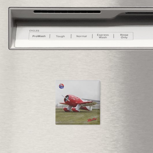 Gee Bee Super Sportster R-2 2 Zoll Square Magnet (In Situ (Geschirrspüler))