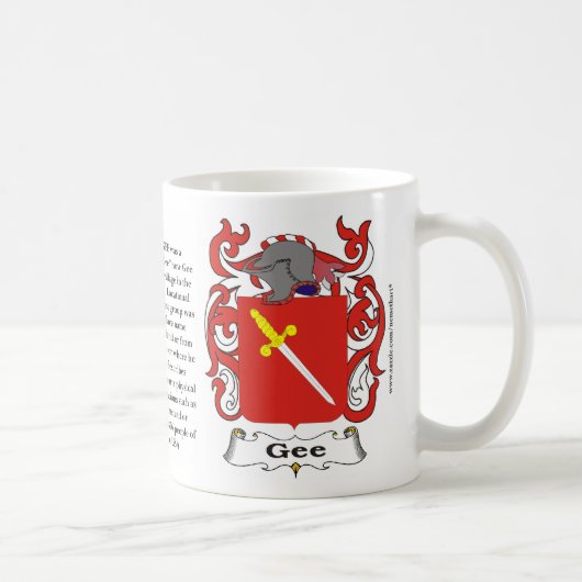 Gee Familien-Wappen Tasse (Rechts)
