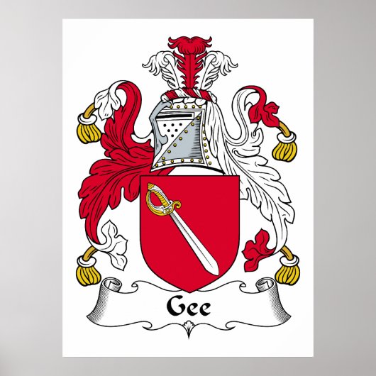 Gee Familienwappen Poster (Vorne)